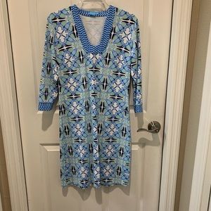 Comfortable 91% nylon, 9% spandex J. McLaughlin dress. Worn twice